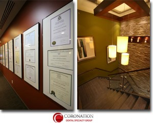 Cambridge Ontario, Coronation Dental Specialty Group, Diplomas and Open Stairs